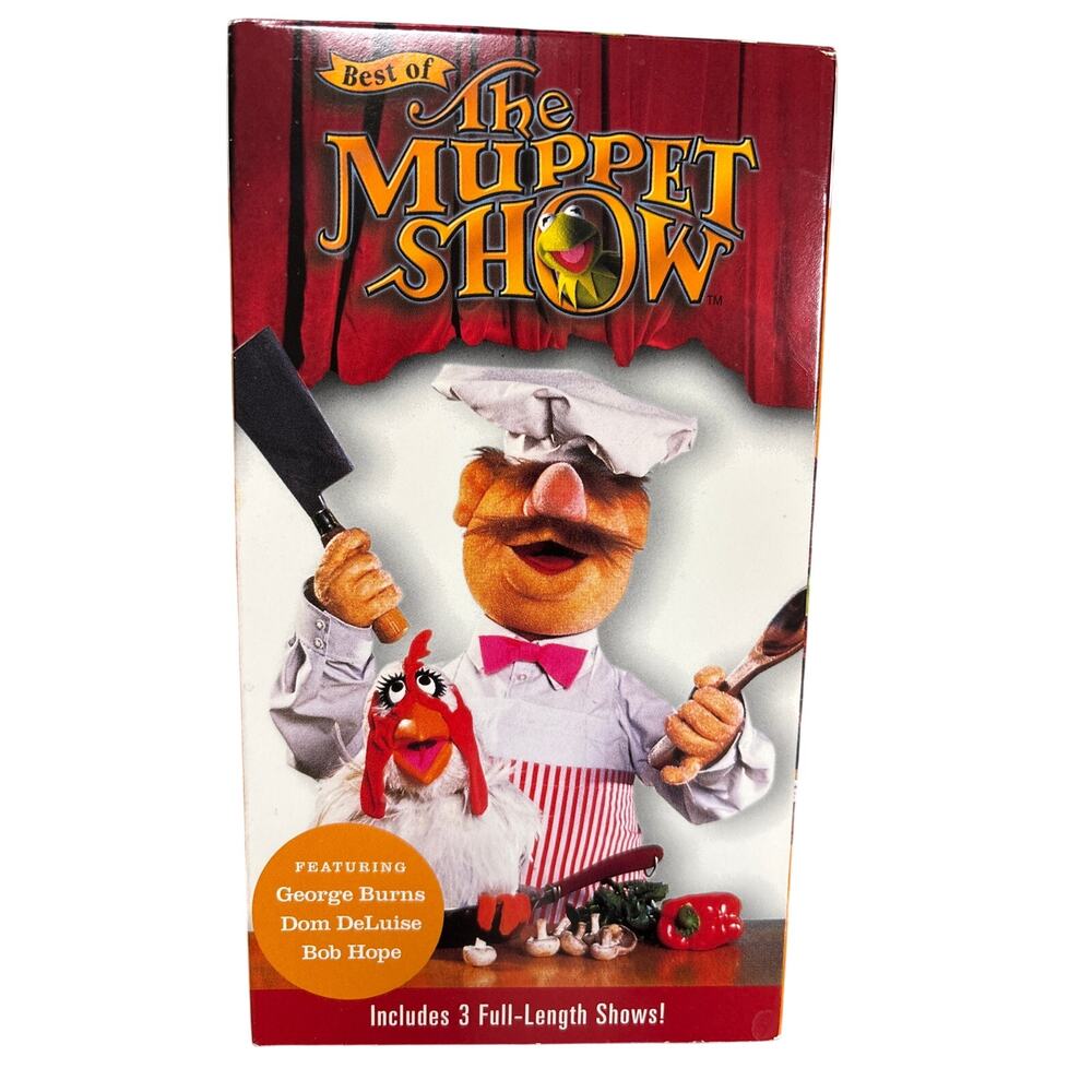The Muppet Show (VHS) George Burns, Dom Deluise & Bob Hope 3 full length shows
